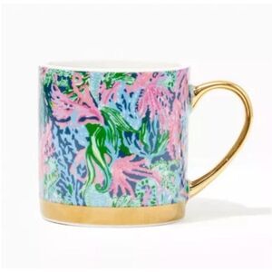 NWOT Lilly Pulitzer Bringing Mermaid Back Mug 10oz